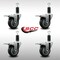 Service Caster 3.5'' SS Thermoplastic Rubber Swivel 1-1/4'' Expanding Stem Caster Set Total Lock Brake, 4PK SCC-SSEXTTL20S3514-TPRB-114-4 - alternate 3